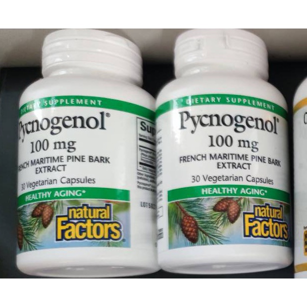 Natural Factors, Pycnogenol 100 毫克，30 粒 碧蘿芷 松樹皮(法國海岸松樹皮提取物