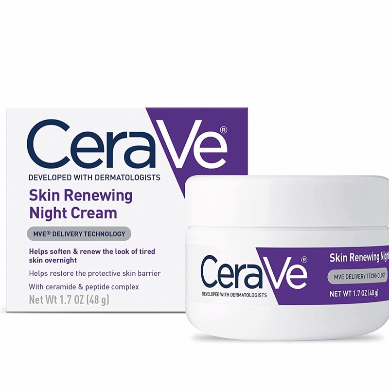 [現貨] CeraVe 適樂膚 煥膚更新保濕修護晚霜 48g 1.7oz 乳液 乳霜