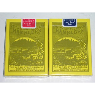 【USPCC 撲克】美國進口 RAMBLER 金邊撲克牌 藍標,紅標無塑封- S10504