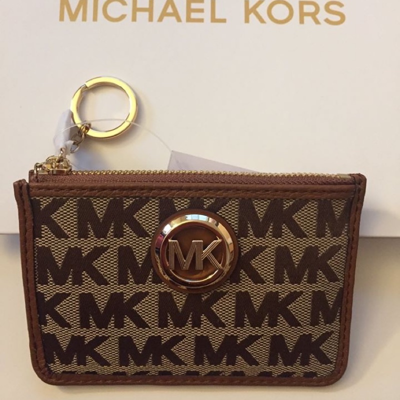 ❤️Miss kiwi 美國代買代購❤️Michael Kors 滿版MK零錢鑰匙包