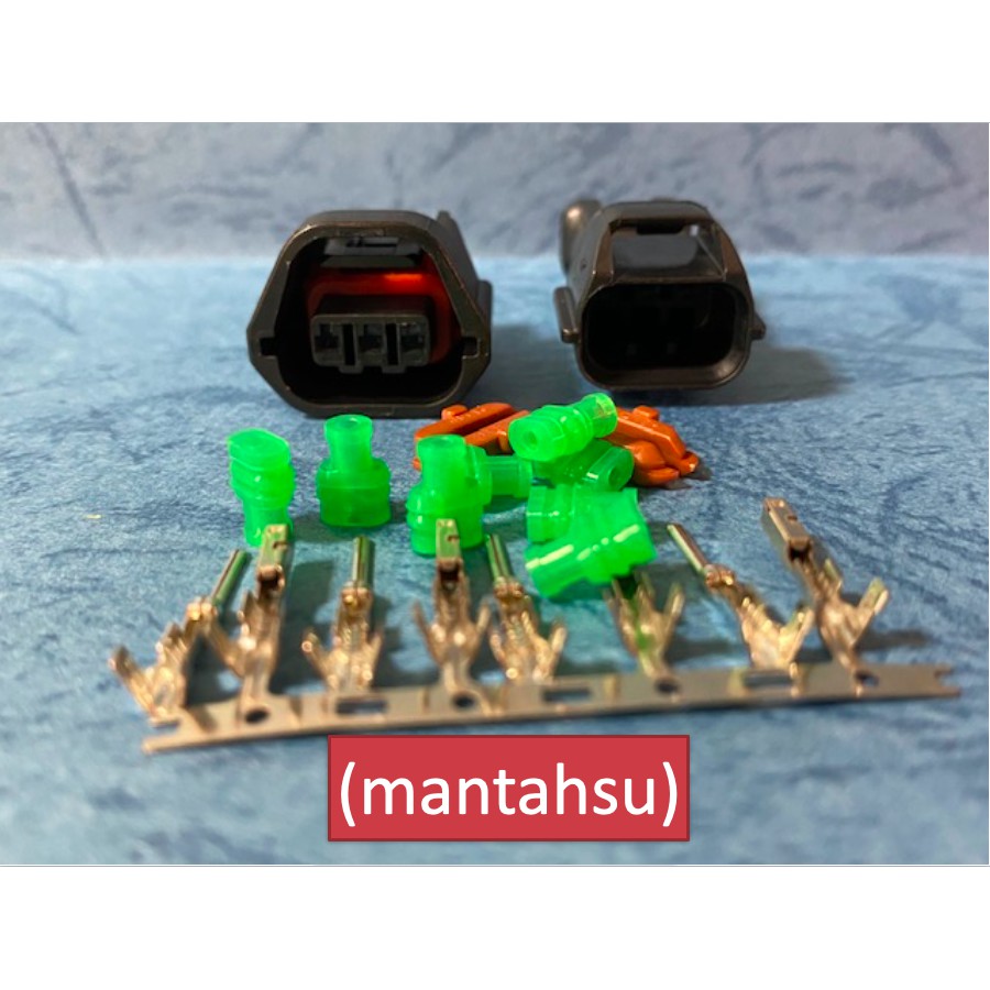 (mantahsu)3P Kawasaki/光陽 TPS 電腦診斷公母插頭+公母端子+防水栓