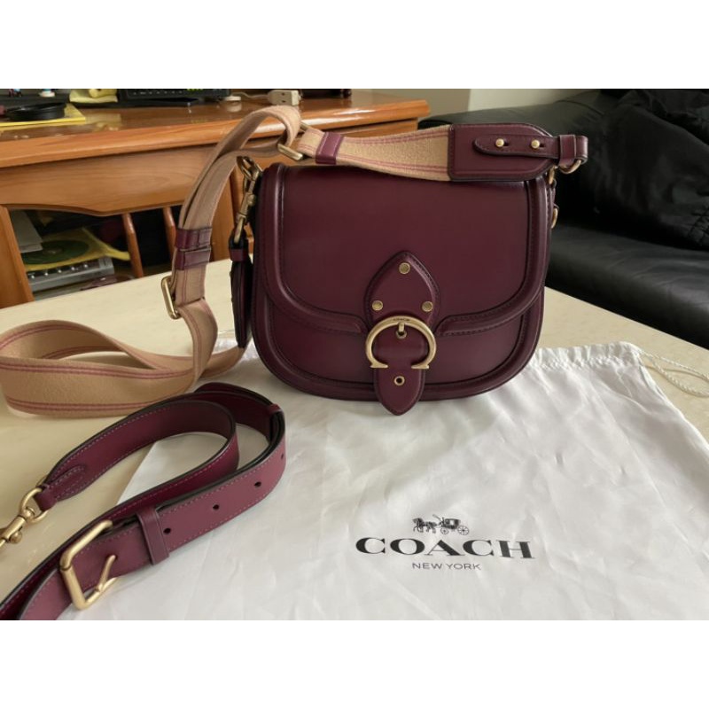 二手正品 COACH Beat Saddle 全皮超復古馬鞍包