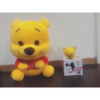 全新正版附標籤 迪士尼小熊維尼pooh 大型30公分大頭娃娃 玩偶 小熊維尼tsum tsum存錢筒