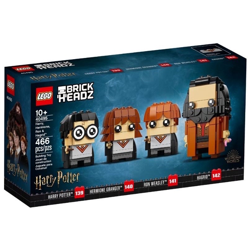 樂高 LEGO 40495 哈利波特、妙麗·格蘭傑、榮恩．衛斯理和魯伯·海格 Brickheadz系列