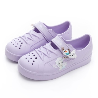 兒童鞋【Disney 迪士尼】冰雪奇緣 童輕量洞洞鞋-紫/FOKG25867