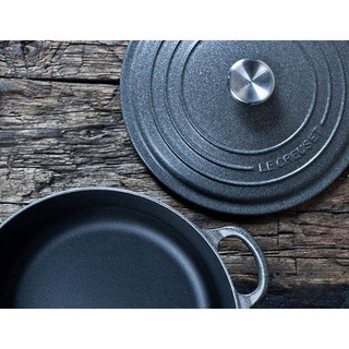 ❤日本連線❤母親節最佳好禮 精品鍋全新Le Creuset 星空黑20cm鑄鐵鍋～內鍋黑色可燉煮爆炒炸