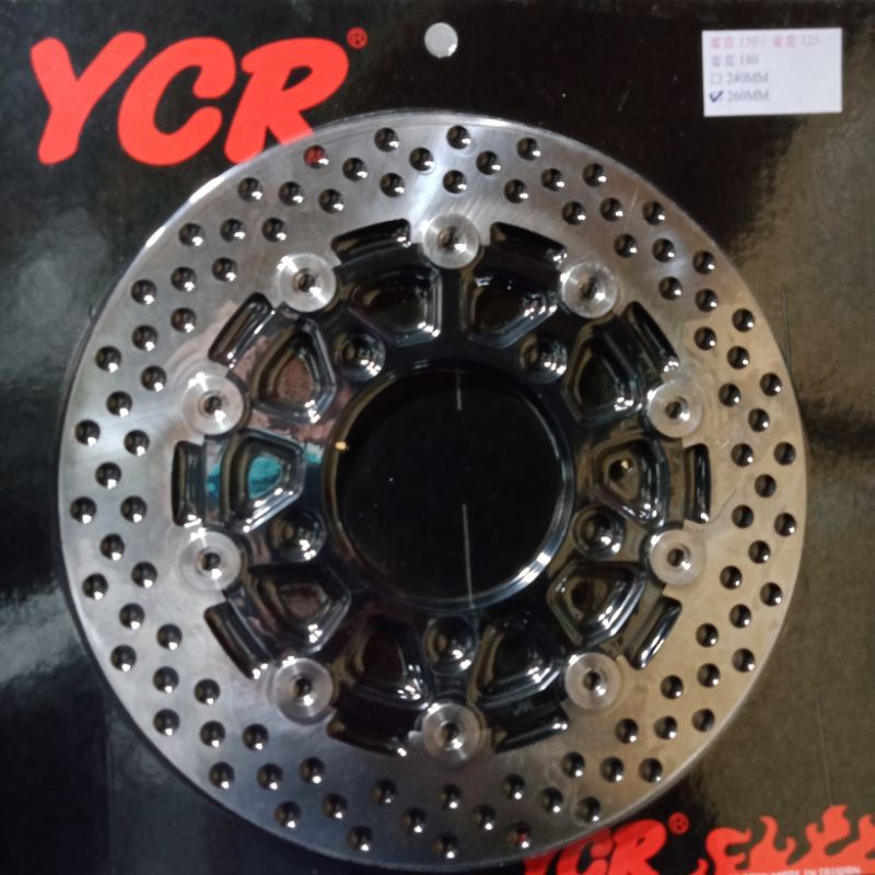 YCR 雷霆125&amp; 150cc
前碟用
圓碟-洞洞碟
260mm
內盤-黑色