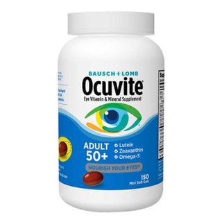 預售4/4鮮貨到，博士倫 Ocuvite 50+(葉黃素，Omega 3，金盞花)視力保健150顆 (價格依效期有優惠