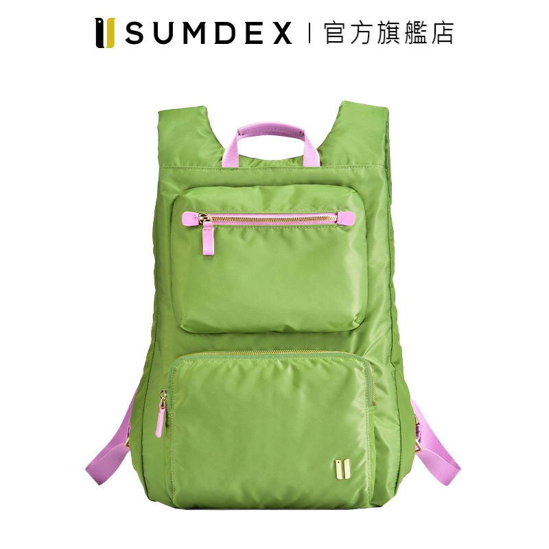 Sumdex｜貼身輕巧薄型後背包 NOA-724LS 綠色 官方旗艦店
