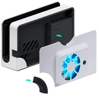 Switch OLED 配件冷卻器底座 USB 冷卻風扇外部遊戲機支架 Nintendo Switch OLED 散熱風