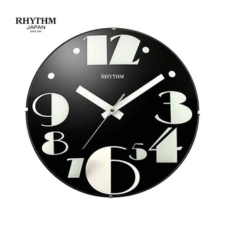 <秀>RHYTHM 日本麗聲掛鐘 30CM靜音滑動式指標凸面造型玻璃CMG519NR71