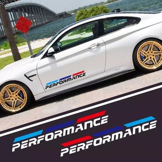 BMW 寶馬汽車拉花貼紙 轉印車貼 三色M PERFORMANCE 新版字型 50CM 進口反光材質 防水耐曬 黑白兩色