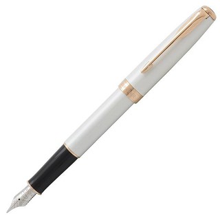 PARKER 派克 SONNET 商籟系列珍珠白桿玫瑰金夾鋼筆(P0947360)
