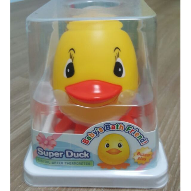 Super Duck黃色小鴨液晶螢幕電子水溫計♡洗澡玩具