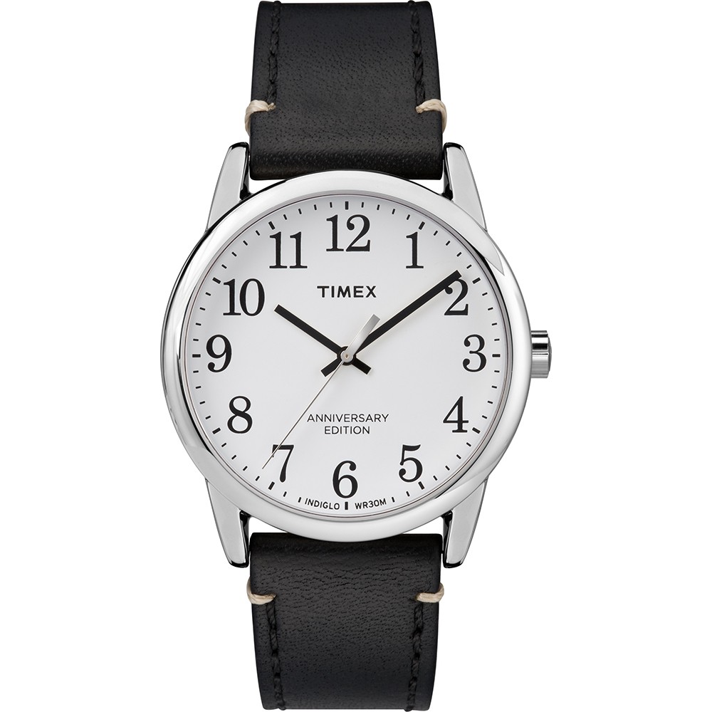 【TIMEX】天美時 Easy Reader 40週年紀念款經典手錶(白/黑 TXTW2R35700)
