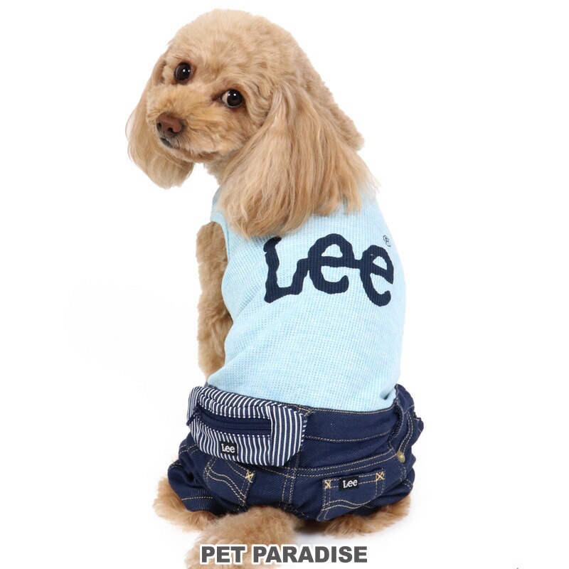 貝果貝果 日本 pet paradise 代理 LEE 夏季竹節透氣連身褲 [D8468] 小腰包