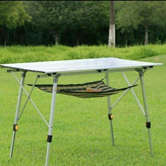 [CampGo]~送桌布，桌布夾(隨機)~新二代 120CM 鋁合金蛋捲桌 折疊桌 露營桌 (含置物網)