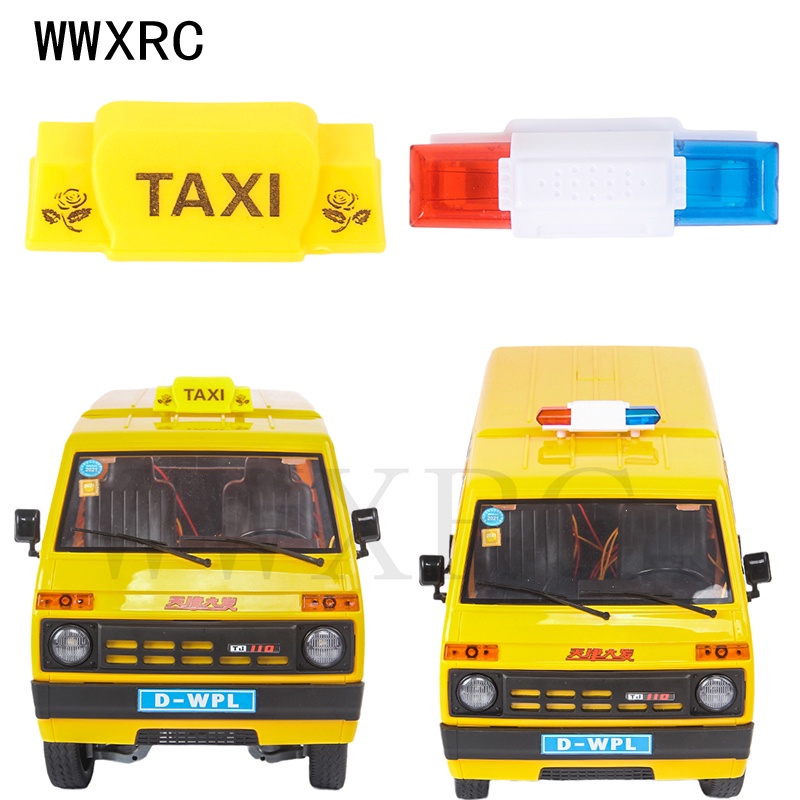 Wpl D12 D42 模擬 1 / 10 模型 Rc 汽車升級裝飾配件的出租車應急警示燈 TAXI