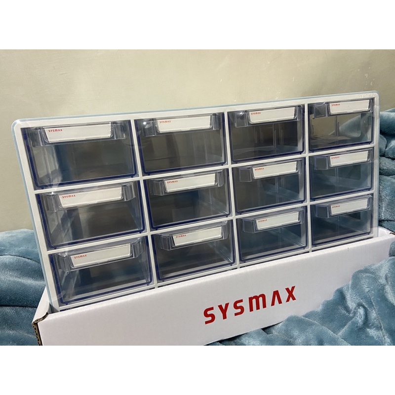 ［現貨］Sysmax 多用途16格抽屜收納盒-淺藍色