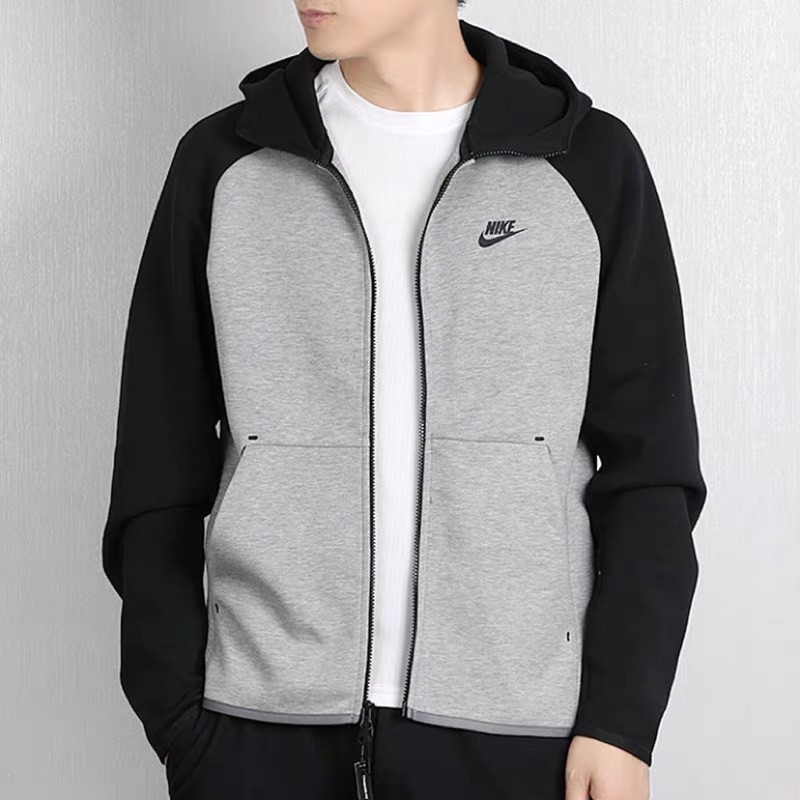 NIKE NSW TECH FLEECE HOODIE FZ 棉質連帽外套 灰黑 男 928484-064