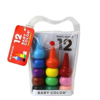 日本製 Baby Color 兒童安全蠟筆 蠟筆組12色 無毒 蠟筆疊疊樂