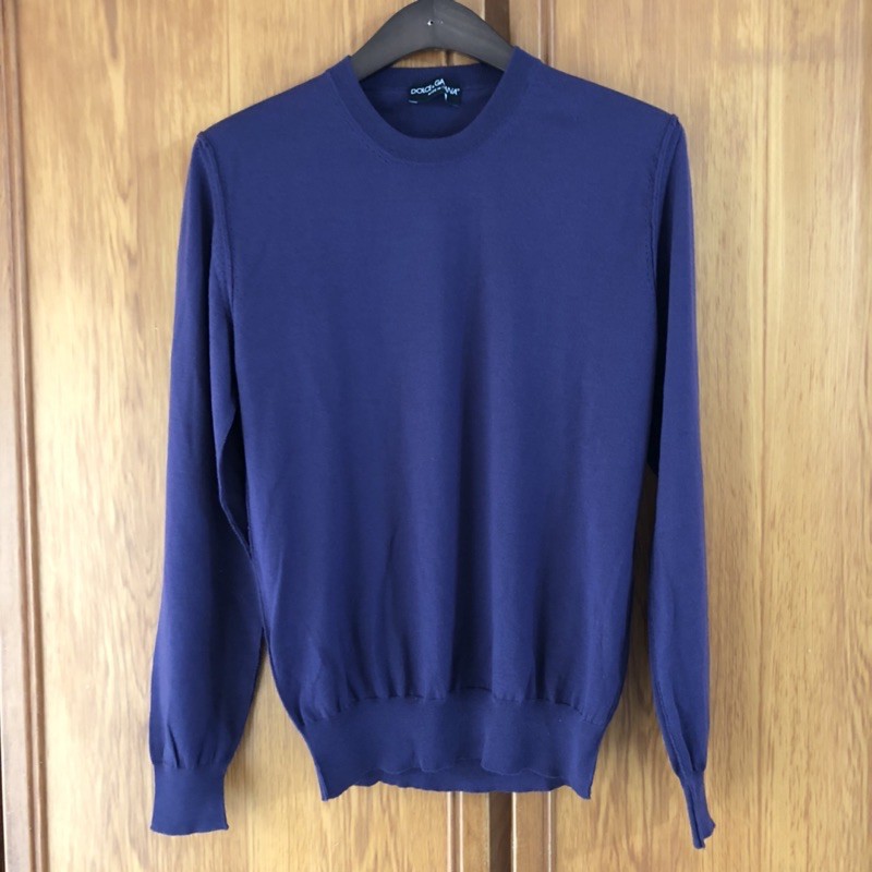 Dolce & Gabbana 圓領套頭針織衫/精品毛衣/義大利製/DG/璀璨帝國/富豪單品/長袖上衣/保證真品