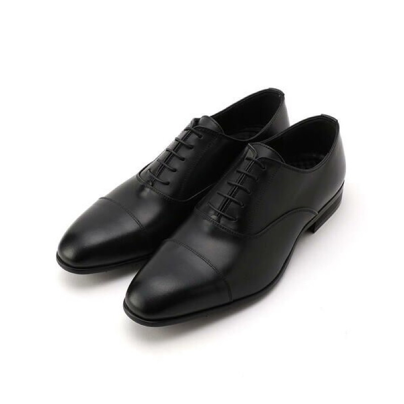 全新日本專櫃正品 COMME CA MEN 黑色全牛皮基本款質感窄版皮鞋 附專櫃鞋盒 紙袋