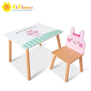 kikimmy 粉紅小兔桌椅組(1桌1椅)K362