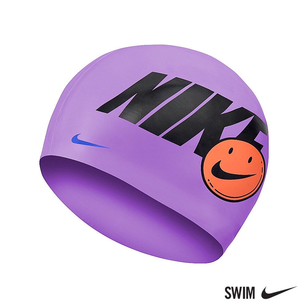 NIKE SWIM 男女 矽膠泳帽 運動 機能 紫 NESSC164-510