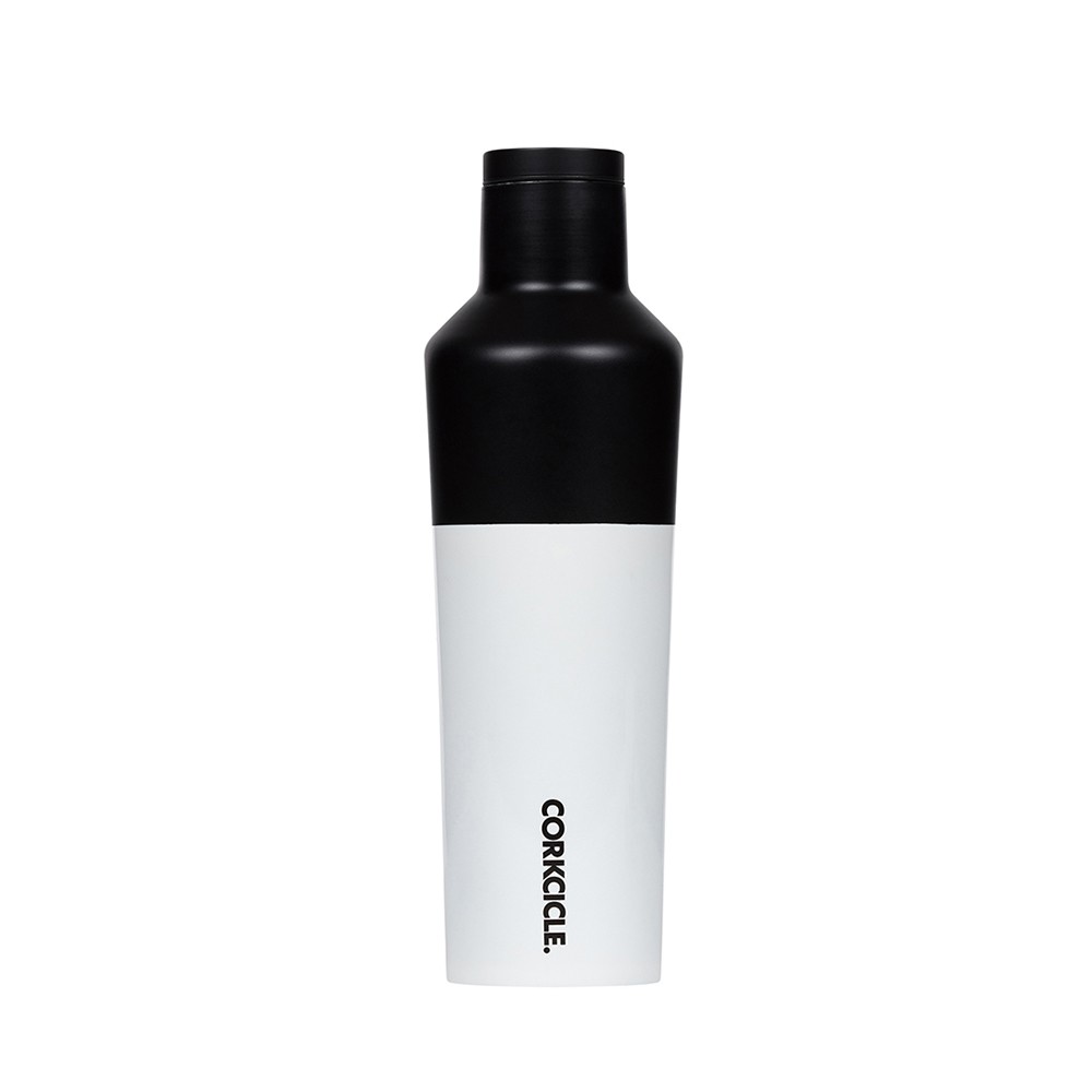 美國CORKCICLE Color Block系列三層真空易口瓶/保溫瓶470ml-黑白配