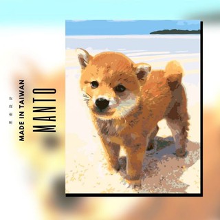 釘好內框🔥Manto【台灣製造】DIY數字油畫｜阿柴．海邊走走(4050M)