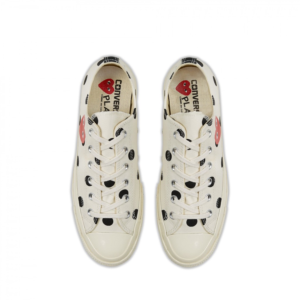 converse comme des garcons polka dot