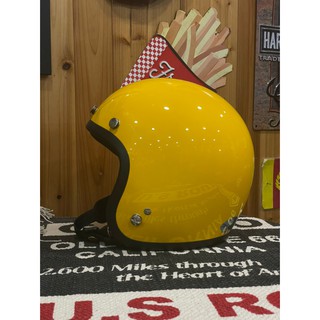 （l LOVE樂多) GALLOP Kustom Kulture 復古半罩安全帽 素色3/4安全帽 金黃