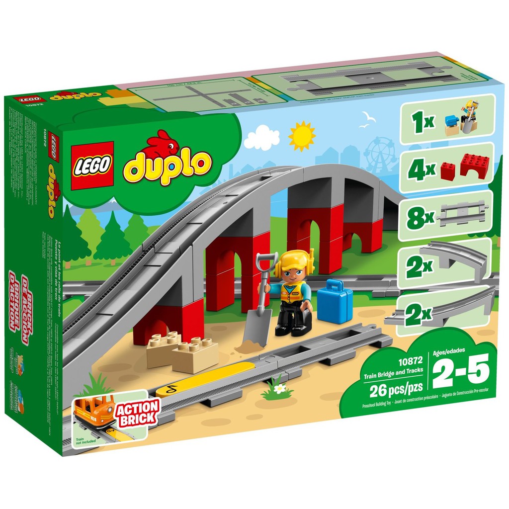 【群樂】盒組 LEGO 10872 鐵路橋與鐵軌 現貨不用等