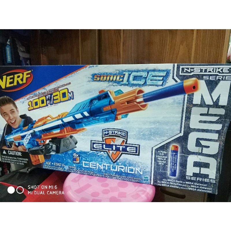 又心小舖。NERF Mega 巨彈狙擊發射器冰透藍 Sonic Ice Centurion Blaster現貨橘機