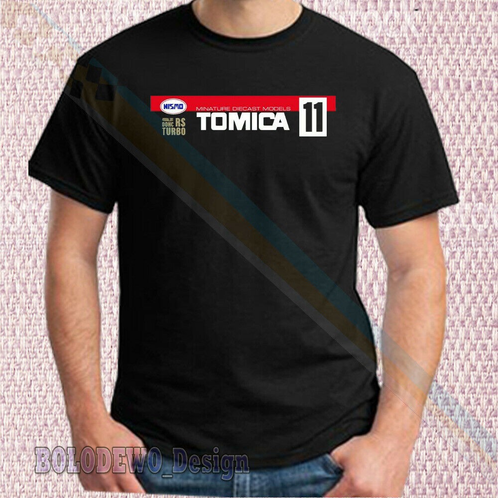 【經典熱銷】Tomica日產gildan男式T恤天際線標誌摩托車流行賽車男式100%純棉O領gildan T恤