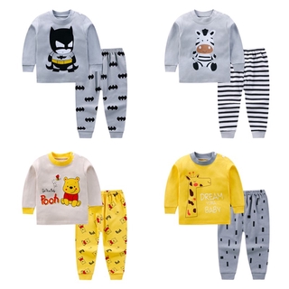 QINN 幼兒兒童嬰兒新生兒衣服套裝 Baju Tidur 男嬰 / Baju 女嬰中性長袖上衣 + 長褲