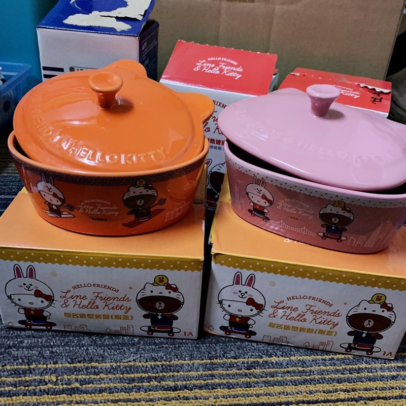 17.台灣7-11超商限定 Hello Kitty &amp; Line 熊大兔兔聯名造型烤盤