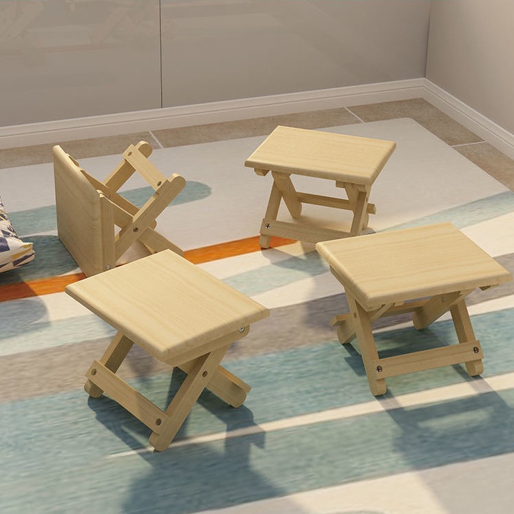 戶外摺疊椅 松木實木摺疊凳子 便攜凳 戶外椅 家用實木馬紮 戶外釣魚椅 小板凳 小凳子 方凳