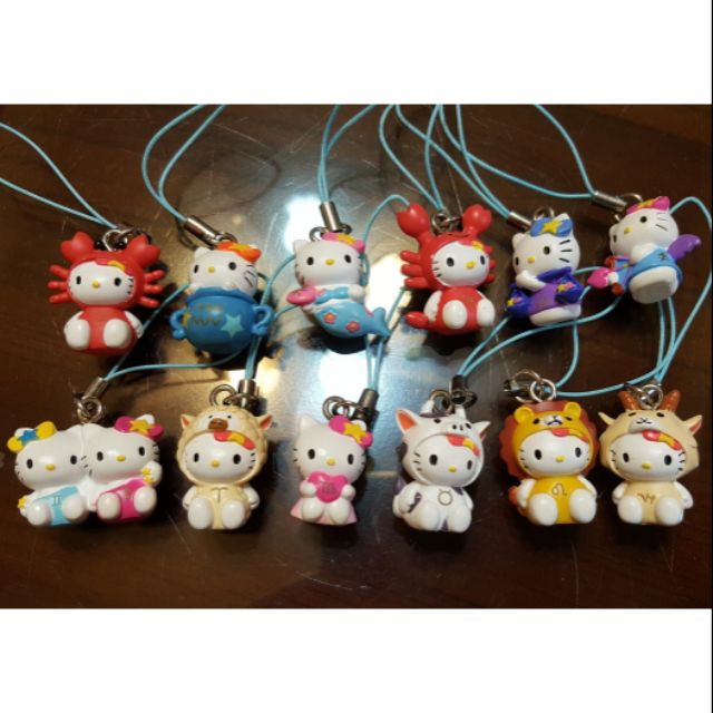 7-11 Hello Kitty12星座手機吊飾凱蒂貓公仔