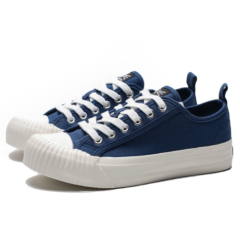 KANGOL 休閒鞋 帆布 餅乾鞋 海軍藍 奶油底 女 6952200180