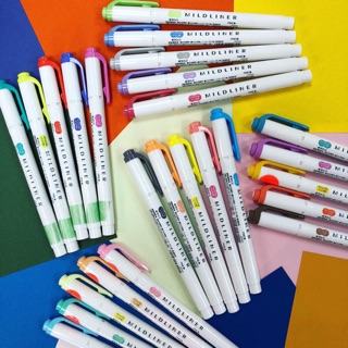 百色美術 日本Zebra mildliner 雙頭淡色螢光筆 共25色