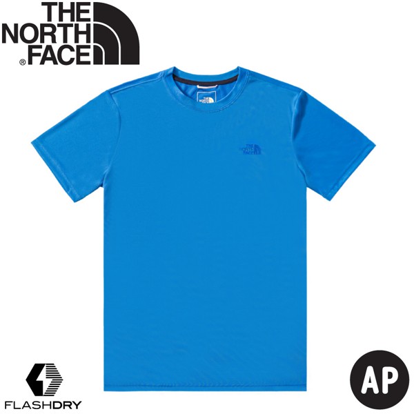【The North Face 男 短袖棉T恤《藍色》】4NCR/短袖上衣/圓領T/運動短袖/悠遊山水