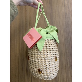 【全新轉賣】GYMBOREE 鳳梨造型竹編海邊手提水桶包