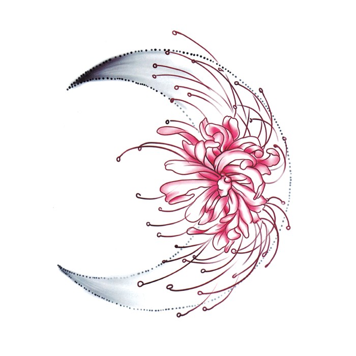 瑪菲司 Cs50 性感個性弦月夢影彼岸花紋身貼紙紋身貼刺青貼紙防水 蝦皮購物