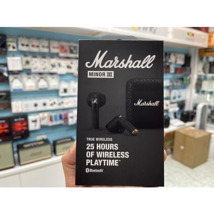【加送原廠貼紙】Marshall Minor III Bluetooth 真無線藍牙耳塞耳機 台灣百滋公司貨保固1.5年