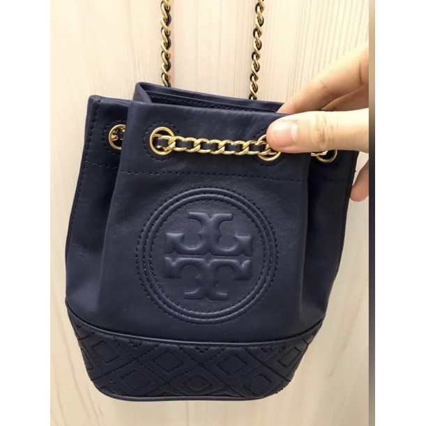 Tory Burch 小羊皮迷你水桶包斜挎小包鏈條包