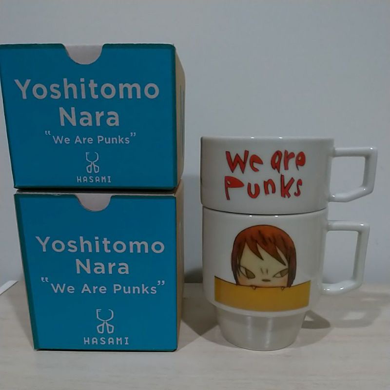 全新正品  奈良美智 杯子 STARS特展展場限定商品  奈良美智 We Are Punks 陶瓷杯套組