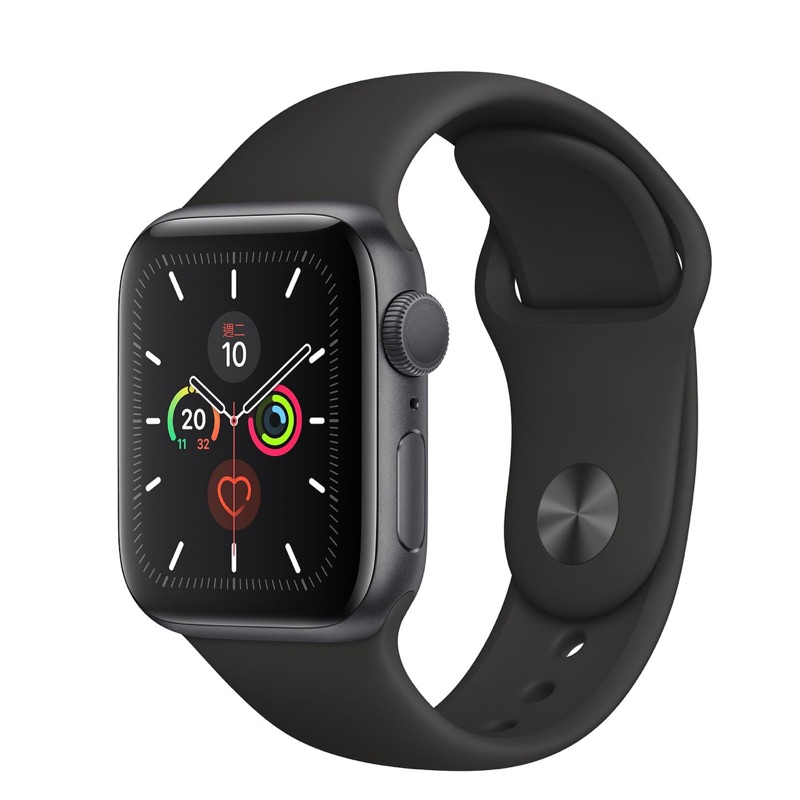 Apple Watch Series 5 太空灰鋁金屬錶殼 運動型錶帶 40mm GPS款 全新未拆封 原廠保固