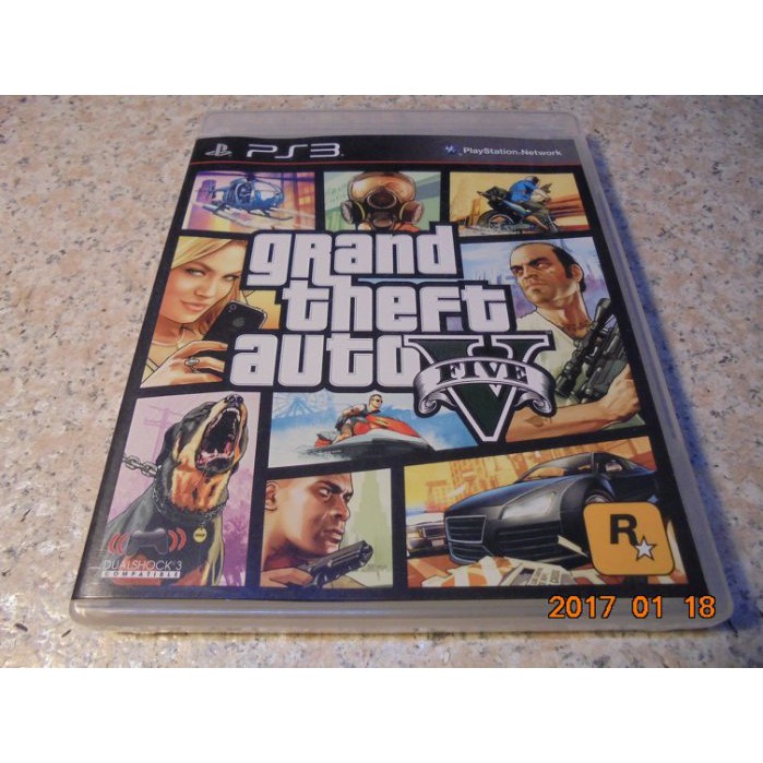 PS3 俠盜獵車手5 GTA5 Grand Theft Auto V 中英合版 直購價700元 桃園《蝦米小鋪》